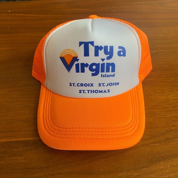 Try A Virgin Island St. Croix, John, Thomas Islands Trucker Hat - Picture 3 of 5